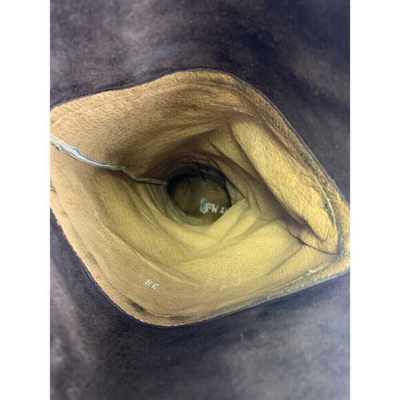 BOGO Miz Mooz Brown Suede Over Knee Heel Boot Mid Zip Pull On Leather 38 7.5-8 - Picture 8 of 16